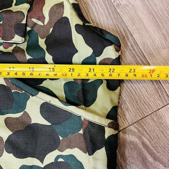 Vintage Camo Shooting Hunting Vest Men’s S Pockets Pouch Duck Bay Button Up 80s - Picture 15 of 16
